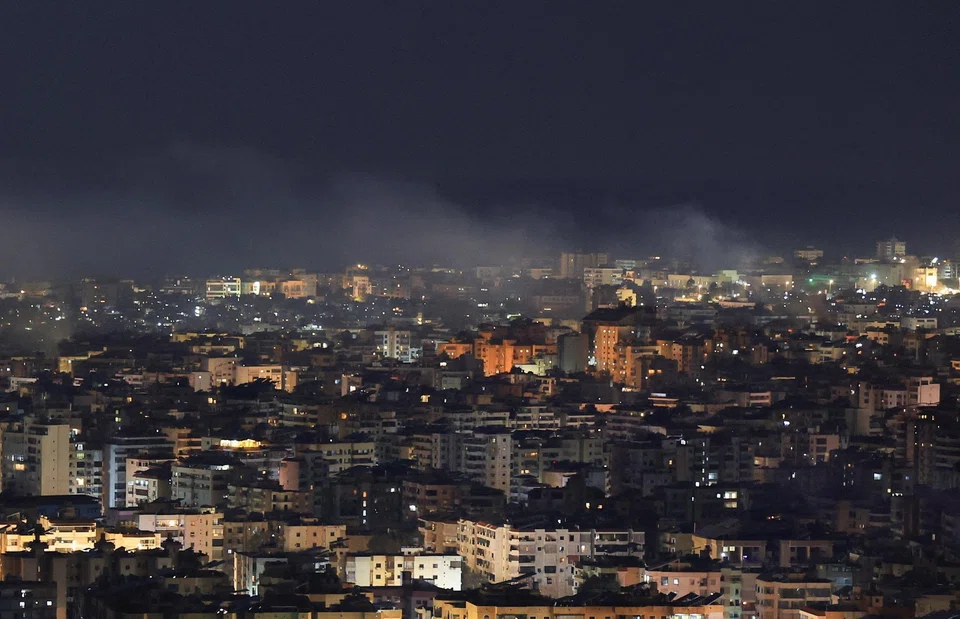 Smoke rises after Israeli strikes in Beirut's southern suburbs, Lebanon, March 2, 2026. 