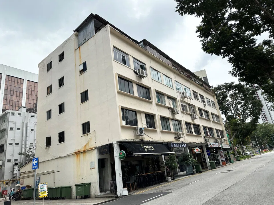 The five-storey building on Hoe Chiang Road currently has five commercial units on the ground floor and 20 residential units above.