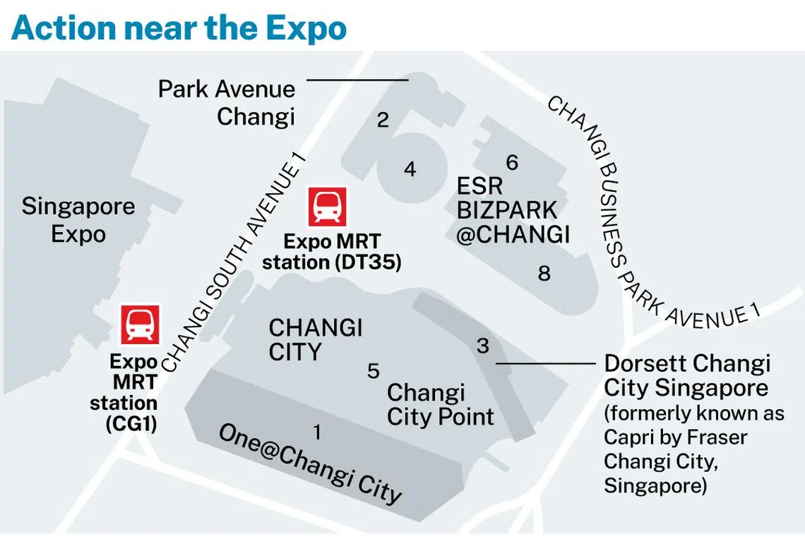 ESR BizPark@Changi is on land with a 30-year lease term from Feb 1, 2008, with an option to extend for a further 30 years.