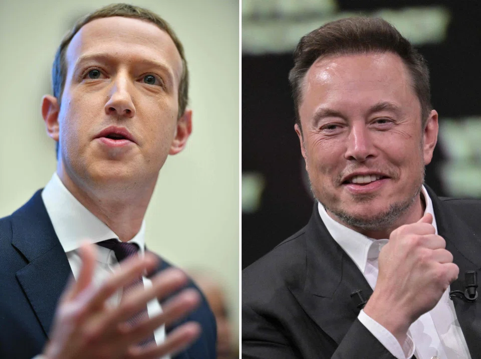 Meta Platforms chief Mark Zuckerberg (left) and SpaceX, Twitter and electric car maker Tesla CEO Elon Musk. Musk, the world’s richest person, added US$96.6 billion to his net worth this year through Jun 30; Zuckerberg gained US$58.9 billion. 