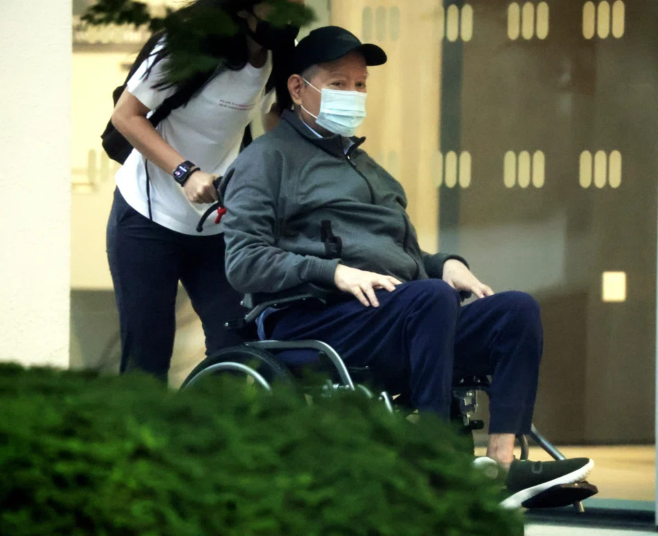 Lim Oon Kuin, better known as O.K. Lim arriving at State Courts on Apr 12, 2024.