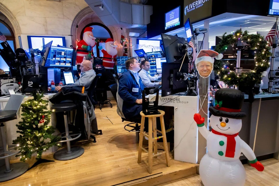 The Dow Jones Industrial Average finished 0.6 per cent lower at 43,449.90 on Tuesday.