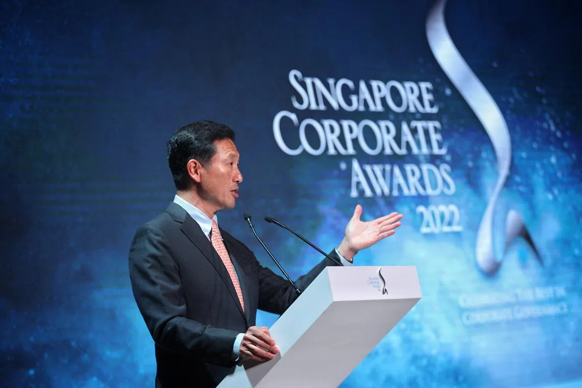 Guest of honour and Minister of Health Ong Ye Kung noted that CEOs and boards of today have more things to worry about, amid an increasing emphasis on the “less tangible but crucial aspects”, such as environmental, social and governance (ESG) related considerations. 