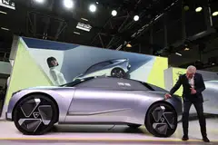 Opel's president for design Mark Adams next to an Opel experimental car at the International Motor Show (IAA) in Munich. China's offerings are biting on the heels of European carmakers: 8 per cent of new EVs sold in Europe so far this year were Chinese brands, up from 6 per cent last year and 4 per cent in 2021.
