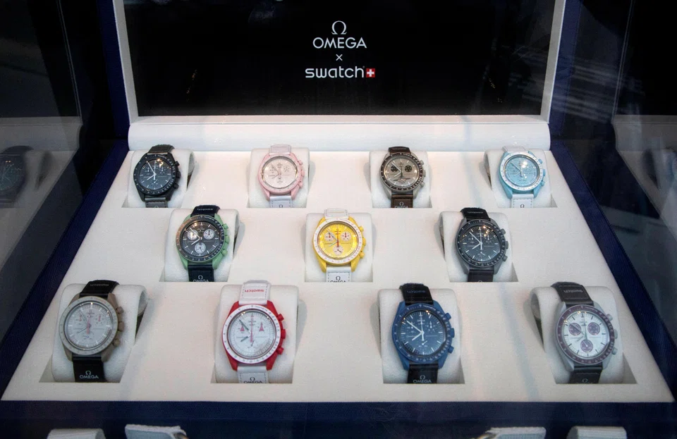 Watches of the Bioceramic Moonswatch Collection. Swatch makes high-end Omega, Tissot and Longines watches, as well the eponymous mass-market plastic models. 