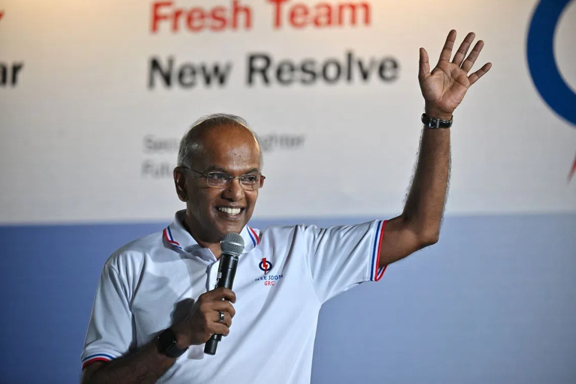 Deputy Prime Minister Gan Kim Yong's trade talks with the US can help save jobs in Singapore, said Minister for Law and Home Affairs K Shanmugam at the PAP's rally for Nee Soon GRC.