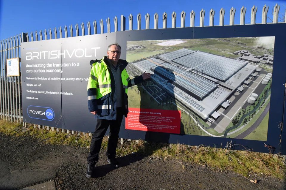 Peter Rolton, executive chairman of Britishvolt, at the company's planned 38 gigawatt-hour plant in the northern town of Blyth, Northumberland.