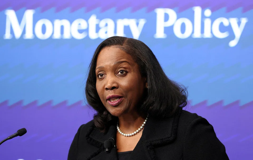 Federal Reserve Board Governor Lisa Cook speaks at the Brookings Institution in Washington, D.C., Nov 3, 2025.