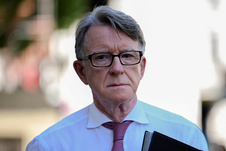 Peter Mandelson notified the House of Lords that he would resign from the upper chamber immediately, 