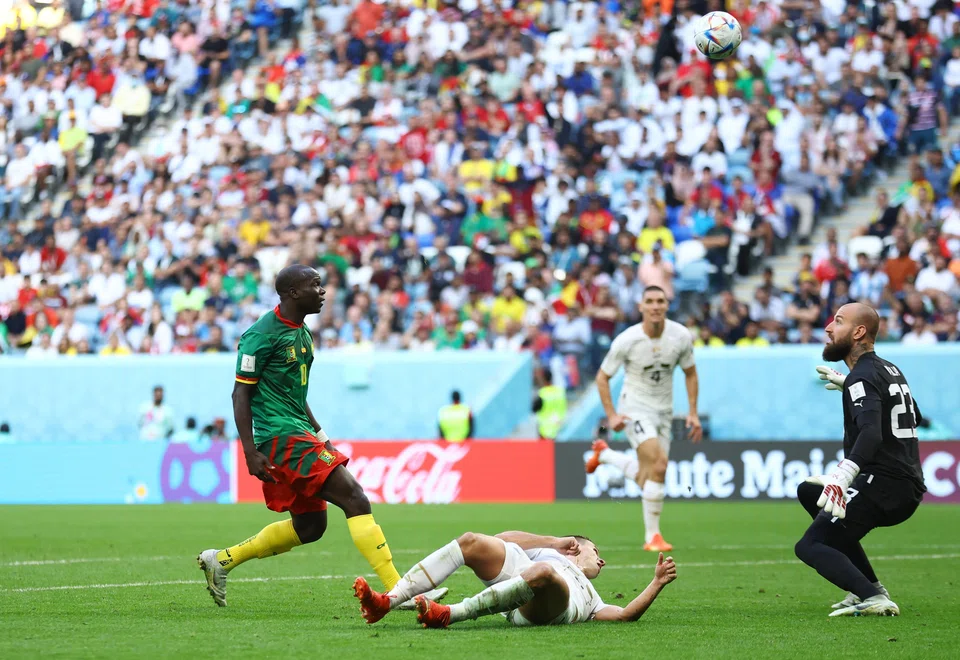 Cameroon's Vincent Aboubakar netted a fine solo goal with an audacious chip over the Serbia's keeper to reduce the deficit.