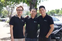 From left: AI Hay's chief executive officer Duc Tran, its chief technology officer Chuong Nguyen, and its chief operating officer Hiep Nguyen. 