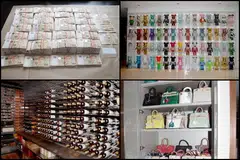 Some of the S$1.8 billion of assets seized by the police.