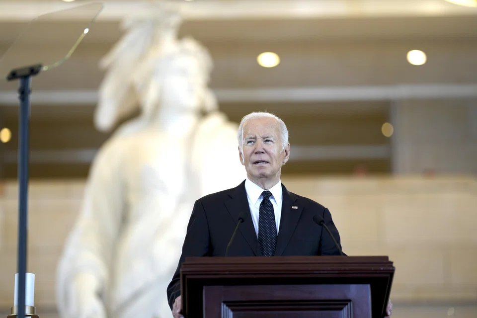 President Joe Biden delivers remarks at the US Holocaust Memorial Museum’s Days of Remembrance at the Capitol in Washington, May 7, 2024. The Biden administration dispatched the head of the CIA to meet on Wednesday with the Israeli prime minister Benjamin Netanyahu as part of an effort to limit Israel’s military operation in the Gazan city of Rafah and push for a ceasefire deal with Hamas.