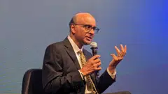 President Tharman Shanmugaratnam speaking at a forum organised by the Indo-Pacific Economic Framework for Prosperity on Wednesday at the Sands Expo and Convention Centre.