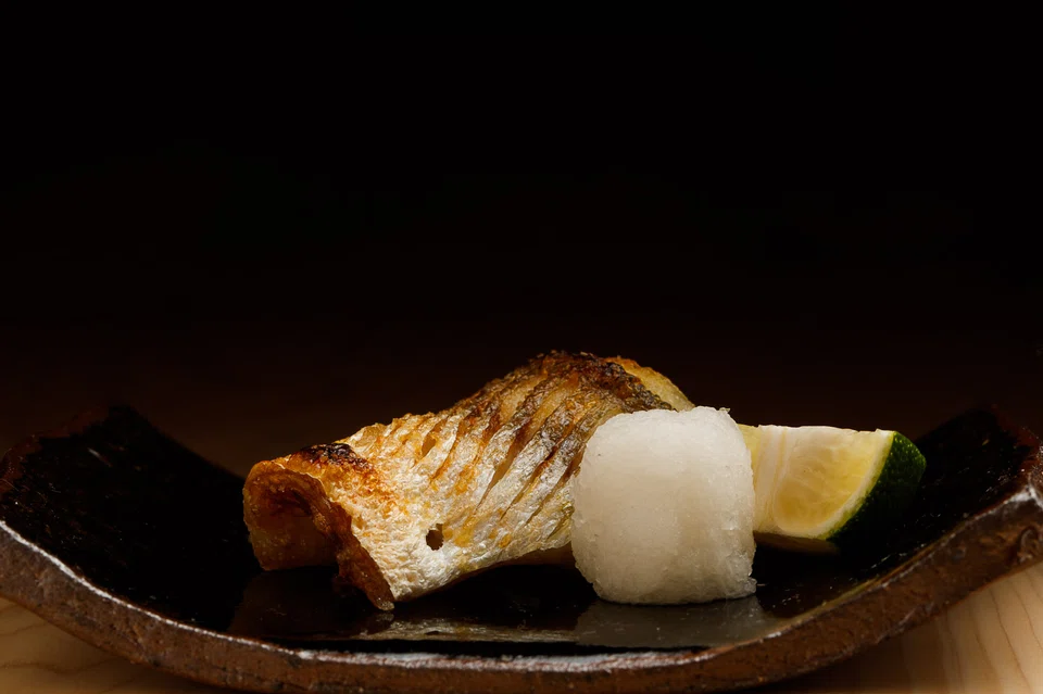 Grilled kamasu or barracuda.