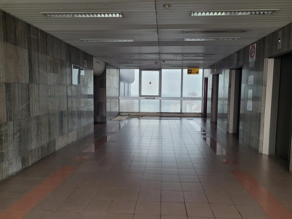 Golden Mile Tower's 22nd floor office lobby.