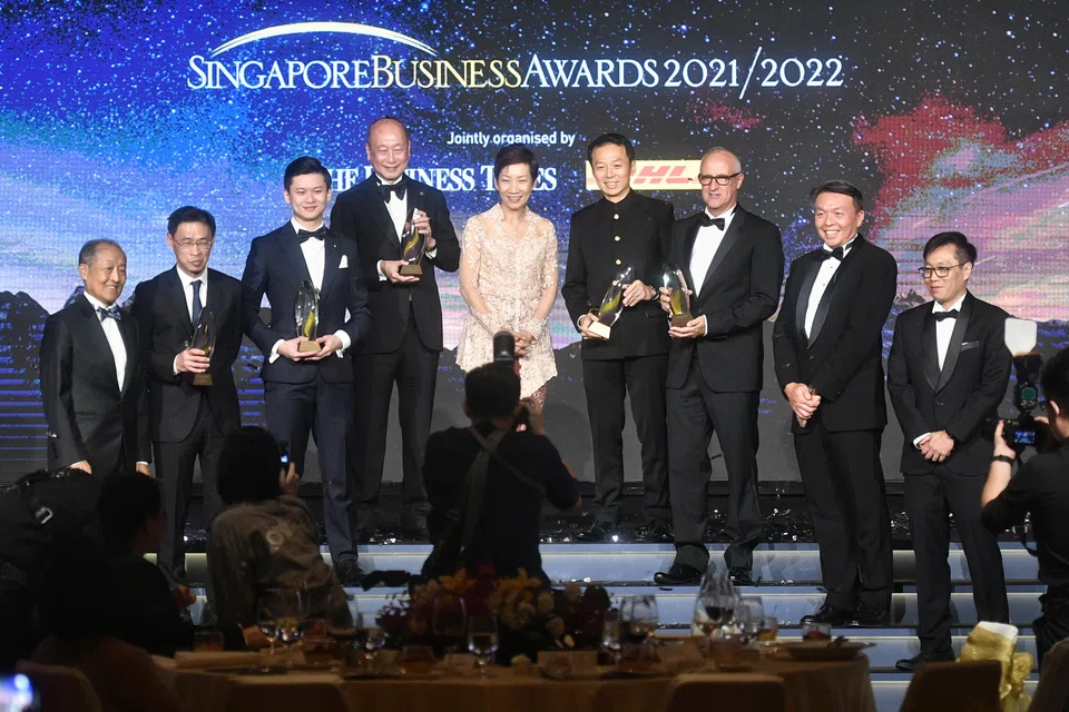 The award winners with Minister for Sustainability and the Environment Grace Fu. 