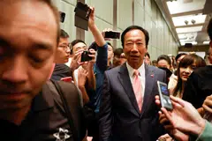 Despite a massive advertising campaign, Terry Gou has consistently polled far behind his rivals.