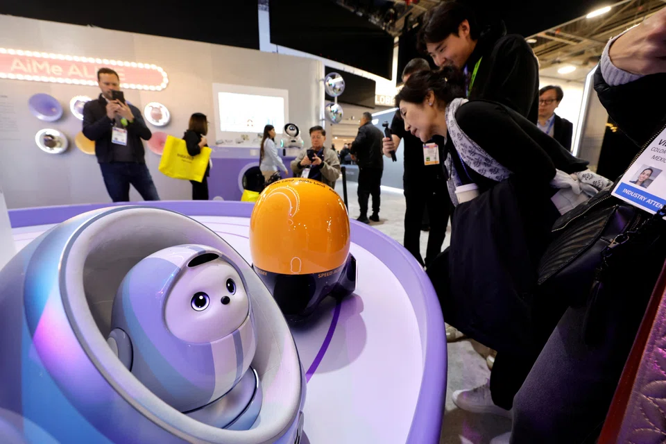 TCL had one of the most prominent display booths (above) at the Consumer Electronics Show 2026 in Las Vegas, and showcased AiMe robots, artificial intelligence companion robots for kids.