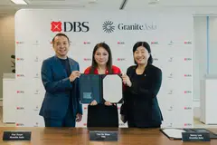 From left: Foo Jixun, Granite Asia senior managing partner; Tan Su Shan, DBS chief executive; and Jenny Lee, Granite senior managing partner. 