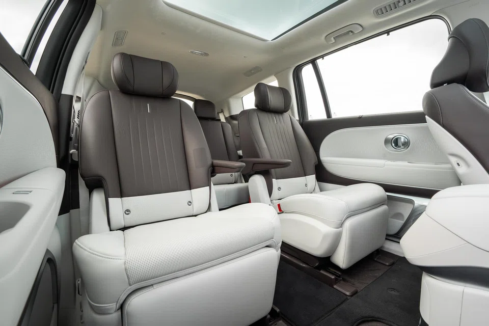 The second-row captain’s chairs are about as comfortable as seating gets in a moving vehicle.