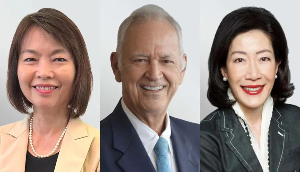 From left: Jennifer Duong Young, Daniel Marie Ghislain Desbaillets and Wong Ai Ai had been appointed to strengthen governance at Millennium & Copthorne Hotels.
