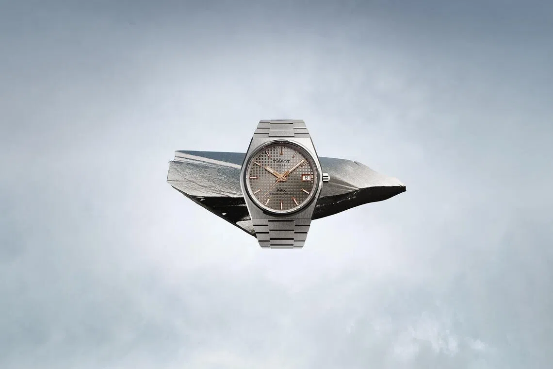Titanium has been introduced to Tissot's PRX collection.
