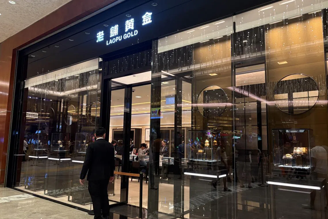The Laopu Gold store at Marina Bay Sands opened on Jun 21.