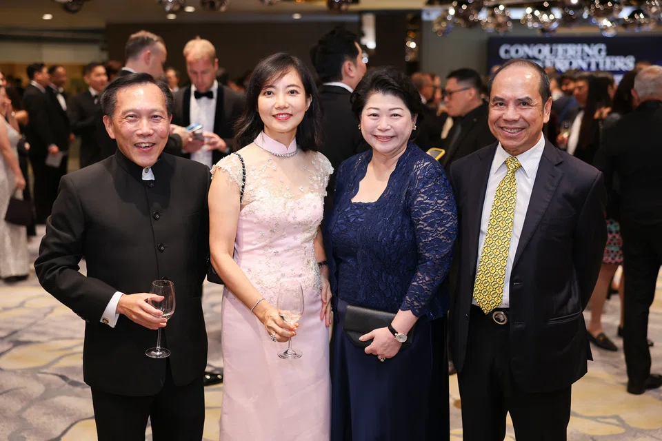 E50 Association chiefs past and present – from left: Andy Lim, (past president), founder and chairman, Tembusu Partners; Yeah Li Ching, (president), chief marketing officer and executive director, ValueMax Group; Susan Chong, (immediate past president), founder and president, Greenpac; Sam Goi, (past president), executive chairman, Tee Yih Jia Food Manufacturing.
