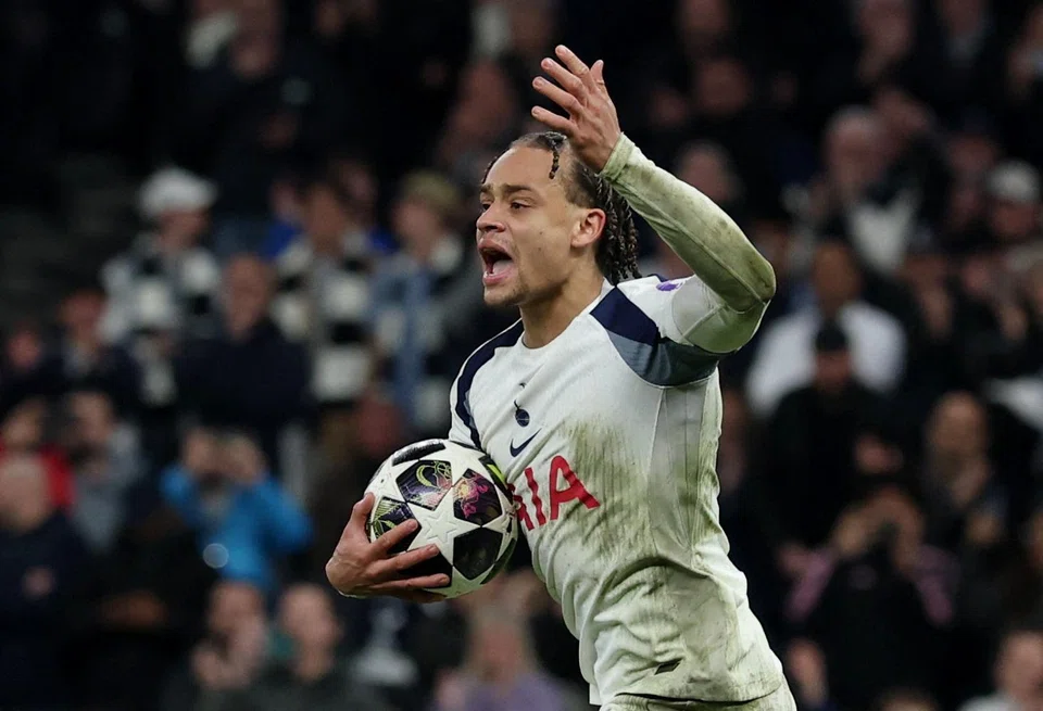 Tottenham Hotspur's Xavi Simons scored twice in the 3-2, second-leg win over Atletico Madrid on Mar 19, but it was not enough to prevent Spurs from crashing out of the Champions League.