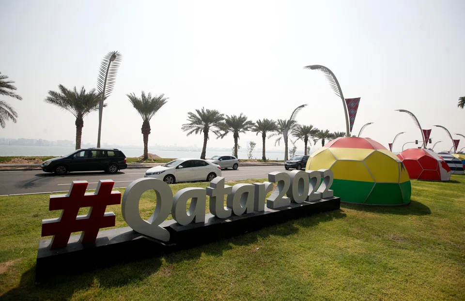 A signage of Qatar 2022 on display in Doha where the Fifa World Cup will be staged from Nov 20 to Dec 18.
