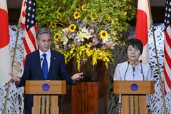 US Secretary of State Antony Blinken, attending a joint press conference with Japan's Foreign Minister Yoko Kamikawa, says US alliances are all “defensive in nature”. 