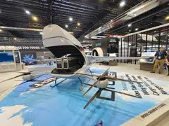 The DrN-600 is powered by lithium polymer batteries and has a range of 70 to 100 km.