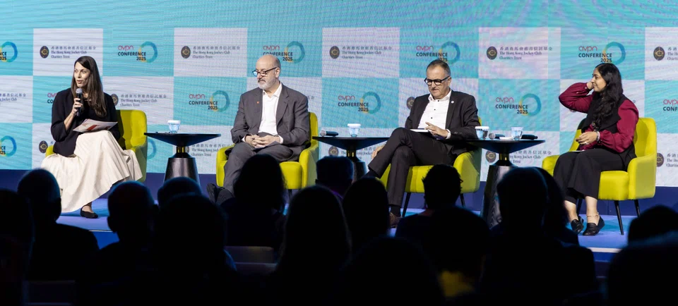 From left: Allison Carlson, executive vice-president of Foreign Policy; Larry Kramer, president and vice-chancellor of London School of Economics; Balthasar Staehelin, personal envoy of the president to China and head of regional delegation for East Asia at the International Committee of the Red Cross; and Shivani Garg Patel, chief strategy officer of Skoll Foundation.
