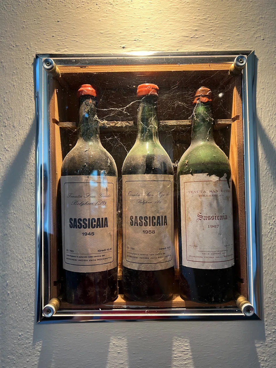 Older vintages of Sassicaia wines – from the 1940s to 1960s – were initially bottled for private consumption, and were composed of a very different blend of grapes.