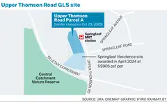 The Upper Thomson Road (Parcel B) state land site garnered five bids at a tender which closed on Oct 23.