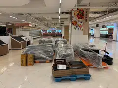 When BT visited Eccellente by Hao Mart at Taste Orchard on Sunday, the shelves and freezers on Level 2 had been entirely emptied of stock. 