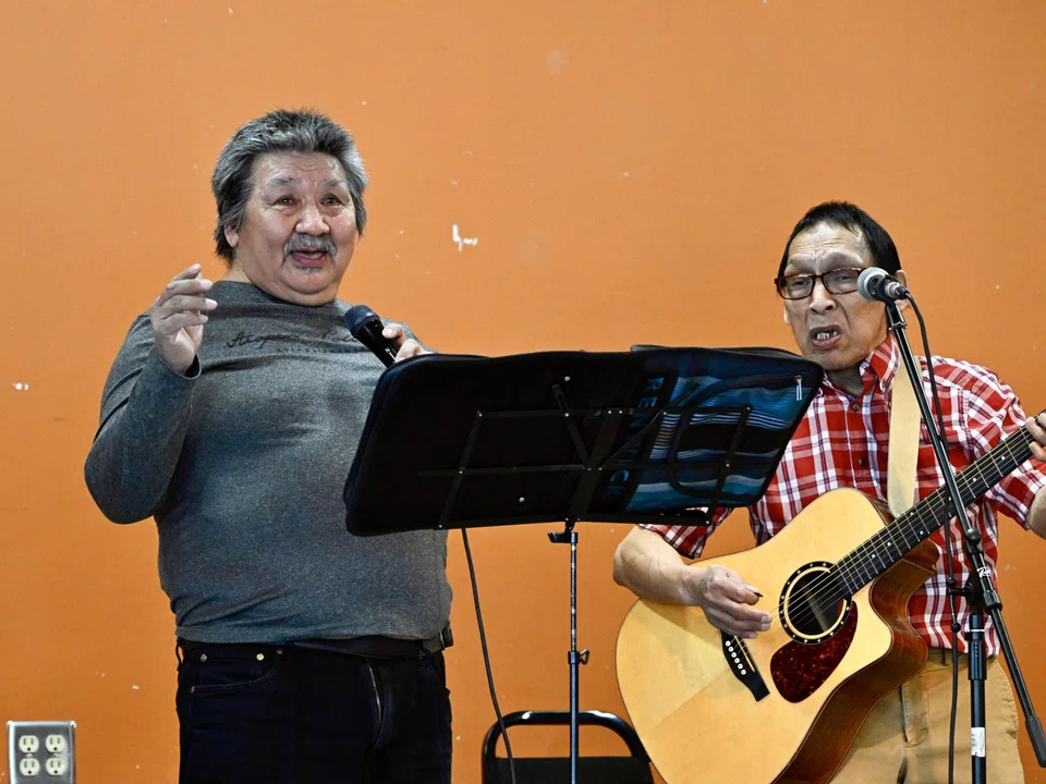 A singing performance at Arctic Bay.
