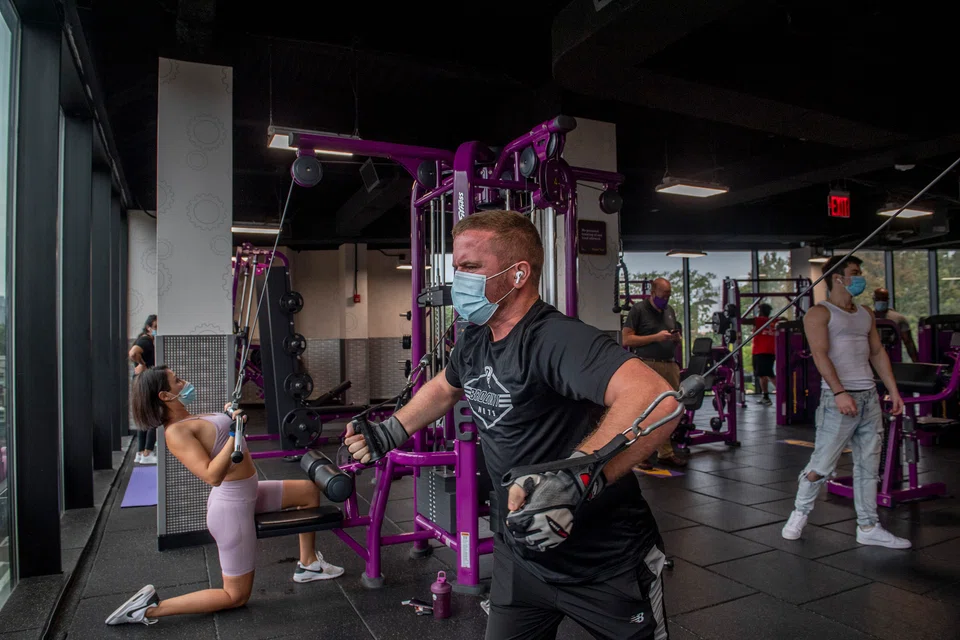 People working out at a gym in Brooklyn, New York City, September 2020. NYC is widely considered to be the fitness capital of the world.