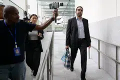 WP chief Pritam Singh leaving the State Courts on Nov 6. 