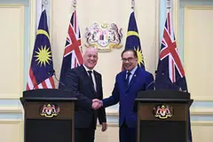 New Zealand Prime Minister Chris Luxon (left) and Malaysian Prime Ministers Anwar Ibrahim called for an immediate ceasefire in the 11-month conflict in Gaza and for a two-state solution between Israel and Palestine to be found.