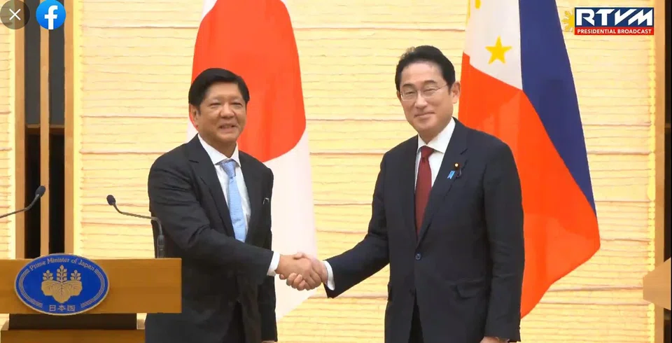 US President Joe Biden will host his Philippines counterpart Ferdinand Marcos (left) and Japanese Prime Minister Fumio Kishida (right) on April 11 .