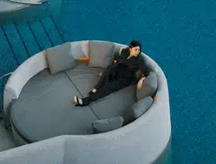 Lim Wenhui wearing blazer, trousers & heels by Tod’s.