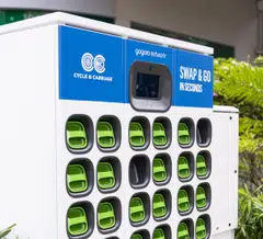Gogoro's battery-swopping network allows its users to pick up fully charged batteries at designated locations and exchange them for drained ones.