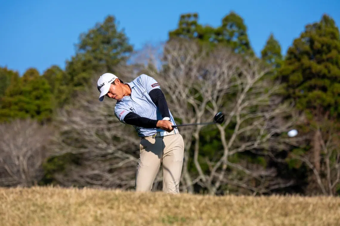 James Leow in action at the International Series Japan at the Caledonian Golf Club in the Chiba prefecture. He is among a growing number of Singaporean players who are excelling on the world stage.