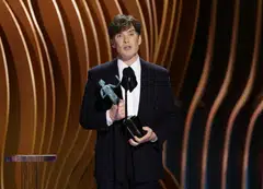 “This is extremely special to me because it comes from you guys,” Cillian Murphy told his fellow actors as he accepted his best movie actor award.