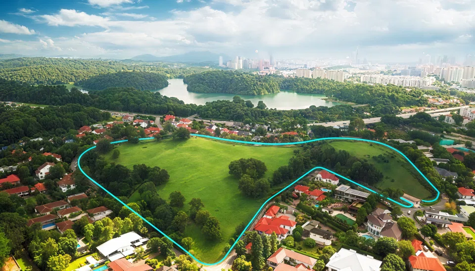 The Caldecott Hill site can be redeveloped into more than 60 two-storey bungalows, subject to approval. 