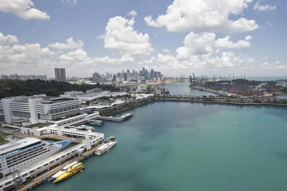 Moving the Singapore Cruise Centre, which is part of HarbourFront Centre (left), will allow for greater waterfront connectivity in the HarbourFront area. 