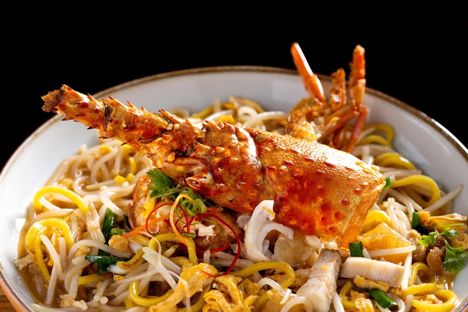Signature wok-fried lobster Hokkien noodles.