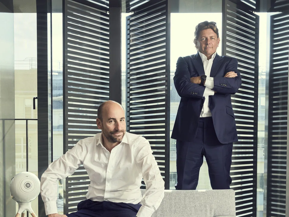 Antoine Flamarion (left) and Mathieu Chabran, co-founders of Tikehau Capital. The company's AUM stands at 42.8 billion euros as at the end of 2023.